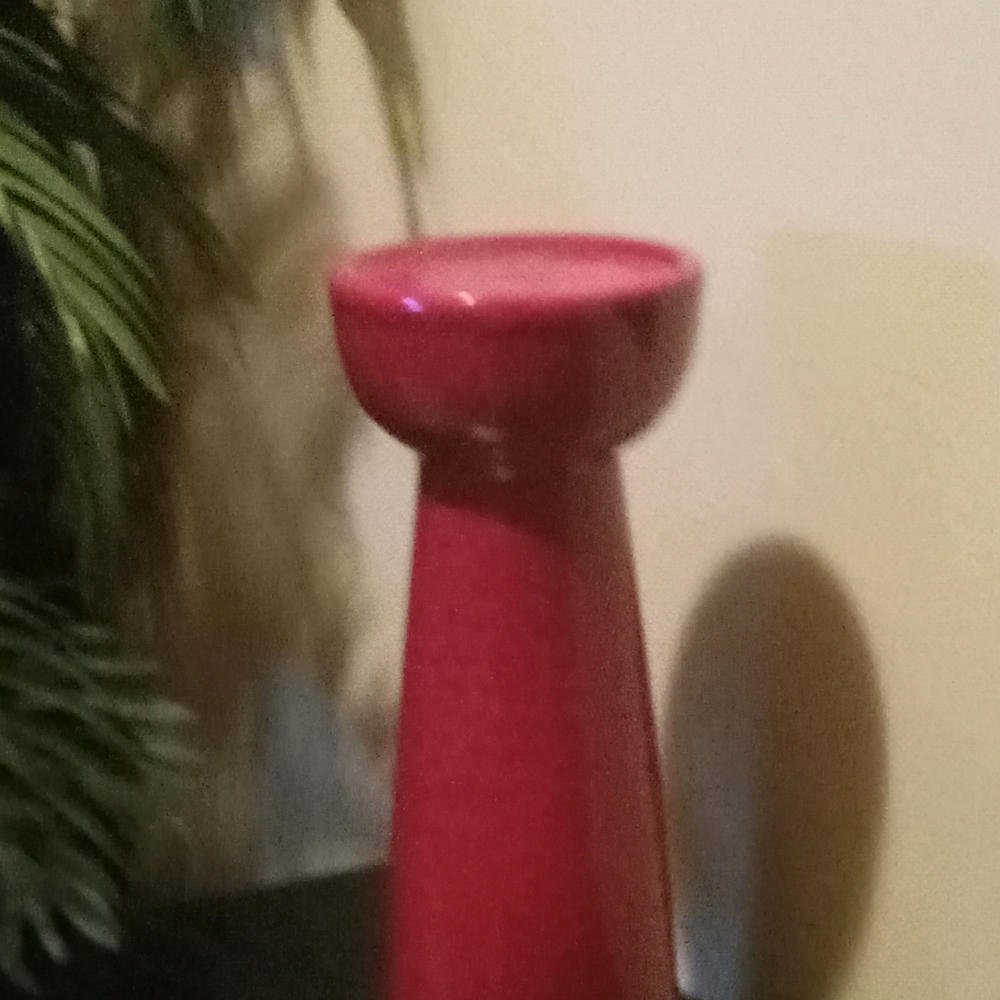 Two Red Candle Holders